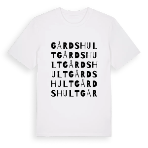 Gårdshult ordlek t-shirt – ekologisk bomull t-shirt från Pinshirt