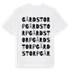 White t-shirt med Gårdstorp ordlek t-shirt