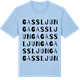 Blue Soul t-shirt med Gassljunga ordlek t-shirt