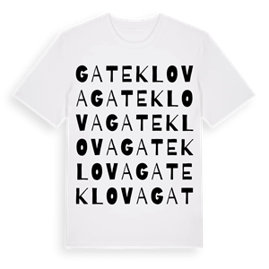 Gate Klova ordlek t-shirt – ekologisk bomull t-shirt från Pinshirt