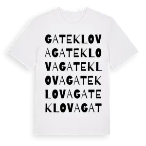 Gate Klova ordlek t-shirt – ekologisk bomull t-shirt från Pinshirt