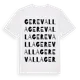 White t-shirt med Gerevalla ordlek t-shirt