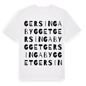 Gersingabygget ordlek t-shirt – ekologisk bomull t-shirt från Pinshirt