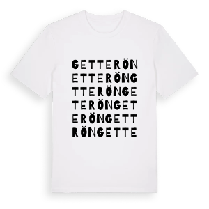 Getterön ordlek t-shirt – ekologisk bomull t-shirt från Pinshirt