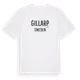 White t-shirt med Gillarp i Sverige t-shirt