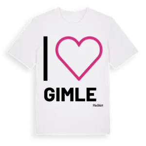 Jag älskar Gimle t-shirt stort tryck – ekologisk bomull t-shirt från Pinshirt
