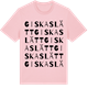 Pink Cotton t-shirt med Giskaslätt ordlek t-shirt