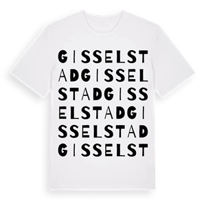 Gisselstad ordlek t-shirt – ekologisk bomull t-shirt från Pinshirt