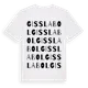 White t-shirt med Gisslabol ordlek t-shirt