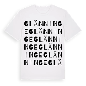 Glänninge ordlek t-shirt – ekologisk bomull t-shirt från Pinshirt