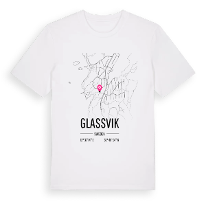 Glassvik karta t-shirt – ekologisk bomull t-shirt från Pinshirt
