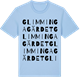 Blue Soul t-shirt med Glimmingagärdet ordlek t-shirt