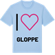 Blue Soul t-shirt med Jag älskar Gloppe t-shirt stort tryck