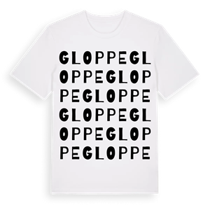 Gloppe ordlek t-shirt – ekologisk bomull t-shirt från Pinshirt