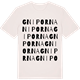Vintage White t-shirt med Gniporna ordlek t-shirt
