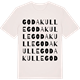 Vintage White t-shirt med Goda Kulle ordlek t-shirt