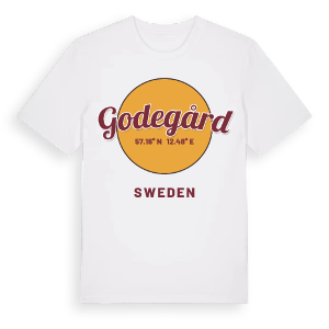 Godegård cirkel t-shirt – ekologisk bomull t-shirt från Pinshirt
