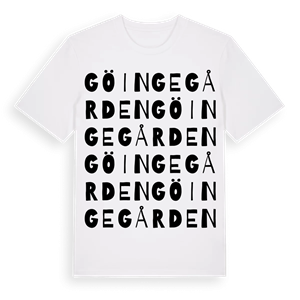 Göingegården ordlek t-shirt – ekologisk bomull t-shirt från Pinshirt