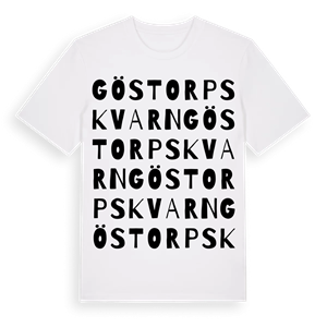 Göstorps kvarn ordlek t-shirt – ekologisk bomull t-shirt från Pinshirt