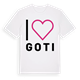 White t-shirt med Jag älskar Goti t-shirt stort tryck