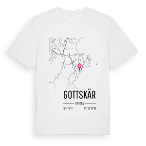 Gottskär karta t-shirt – ekologisk bomull t-shirt från Pinshirt