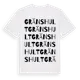 White t-shirt med Gränshult ordlek t-shirt
