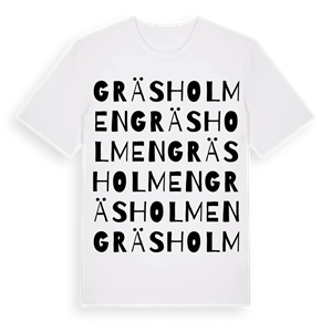 Gräsholmen ordlek t-shirt – ekologisk bomull t-shirt från Pinshirt