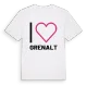 Jag älskar Grenalt t-shirt stort tryck