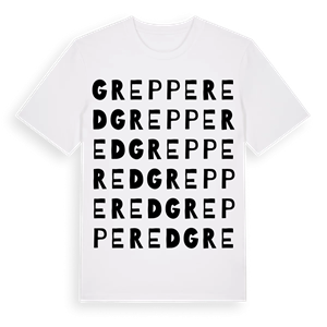 Greppered ordlek t-shirt – ekologisk bomull t-shirt från Pinshirt