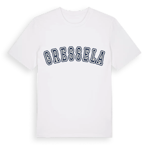 Gressela college t-shirt – ekologisk bomull t-shirt från Pinshirt