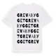 White t-shirt med Grevabygget ordlek t-shirt