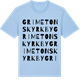 Blue Soul t-shirt med Grimetons kyrkby ordlek t-shirt