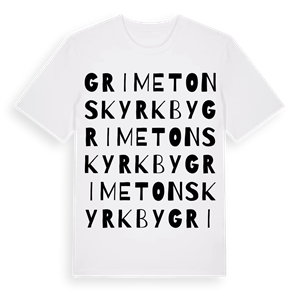 Grimetons kyrkby ordlek t-shirt – ekologisk bomull t-shirt från Pinshirt