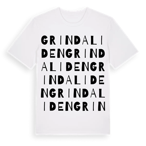 Grindaliden ordlek t-shirt – ekologisk bomull t-shirt från Pinshirt
