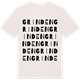 Vintage White t-shirt med Grinden ordlek t-shirt