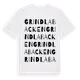 White t-shirt med Grindlabacken ordlek t-shirt