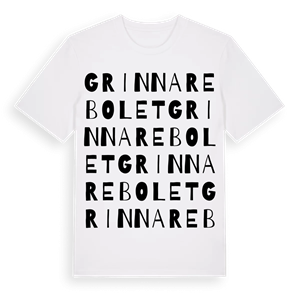 Grinnarebolet ordlek t-shirt – ekologisk bomull t-shirt från Pinshirt