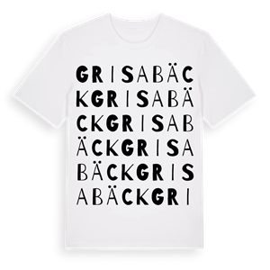 Grisabäck ordlek t-shirt – ekologisk bomull t-shirt från Pinshirt