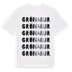 White t-shirt med Grönabur ordlek t-shirt