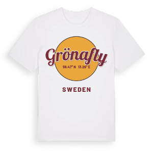 Grönafly cirkel t-shirt – ekologisk bomull t-shirt från Pinshirt