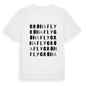 Grönafly ordlek t-shirt – ekologisk bomull t-shirt från Pinshirt