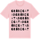 Pink Cotton t-shirt med Grönegatan ordlek t-shirt