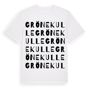 Grönekulle ordlek t-shirt – ekologisk bomull t-shirt från Pinshirt