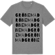 Mid Heather Gray t-shirt med Grönemad ordlek t-shirt