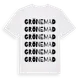 White t-shirt med Grönemad ordlek t-shirt