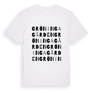Gröningagården ordlek t-shirt – ekologisk bomull t-shirt från Pinshirt