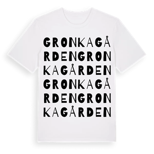 Gronkagården ordlek t-shirt – ekologisk bomull t-shirt från Pinshirt