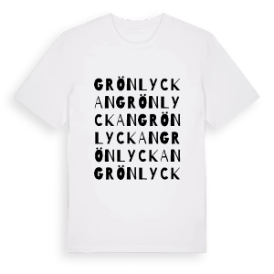 Grönlyckan ordlek t-shirt – ekologisk bomull t-shirt från Pinshirt
