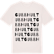 Vintage White t-shirt med Gubbhult ordlek t-shirt