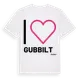 White t-shirt med Jag älskar Gubbilt t-shirt stort tryck